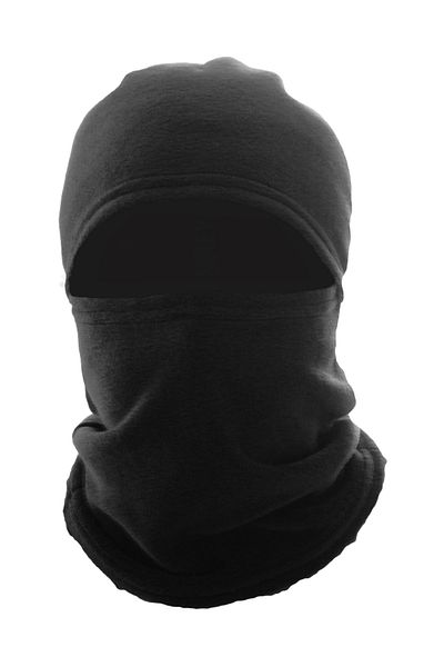 Mrey Black Fleece Snow Mask Thermal Winter Fleece Hat Beanie Neck Collar Biker Helmet Beanie Unisex Balaclava