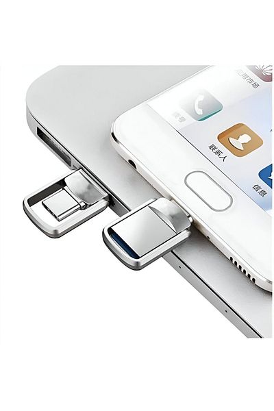 Şıktek 32GB-64GB-1TB Type-C Flash Memory 3.0 USB Memory Mini Metal Dual Otg Both to the Phone and Computer
