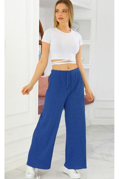 CelloGiyim Pijamale cu nervuri pentru damă - Set de 3 piese de trening și pantaloni confortabili