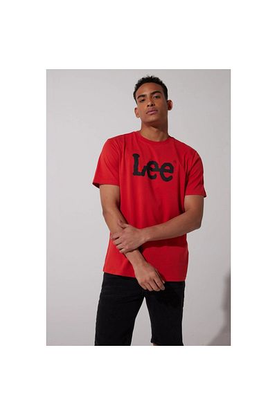 Lee Regular Fit Normal Cut Crew Neck 100% Cotton Logo T-Shirt
