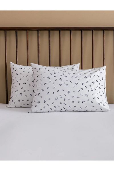LC Waikiki Μαξιλαροθήκη με σχέδιο άγκυρας Σετ 2 50x70 εκ