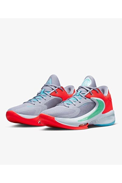 Nike Zoom Freak 4 Erkek Gri Basketbol Ayakkabısı