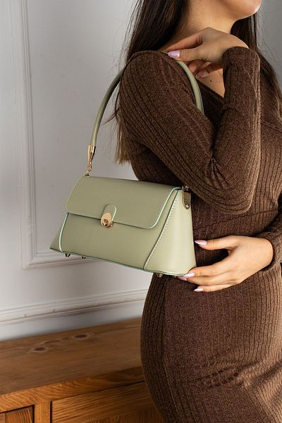 HONEY BAG ΓΥΝΑΙΚΕΙΑ ΤΣΑΝΤΑ ΩΜΟΥ ΚΑΙ ΜΑΝΙΚΙ MERİ MODEL MINT GREEN