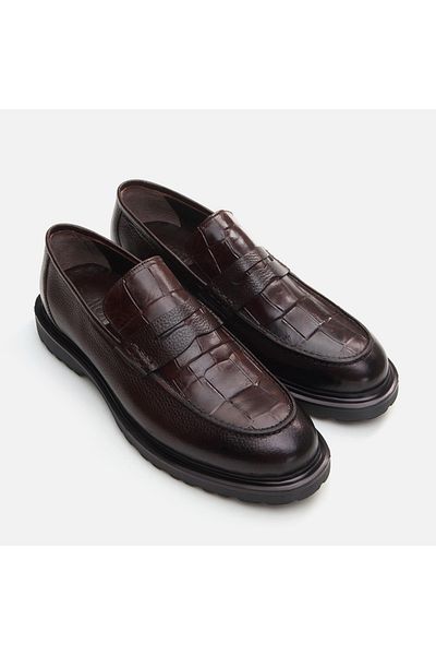 Hotiç Men's Loafer - Genuine Leather, Brown Color