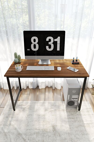 Durusilya Mobilya Çalışma Masası , Bilgisayar Masası , Ofis Masası , 120x60 - Ceviz