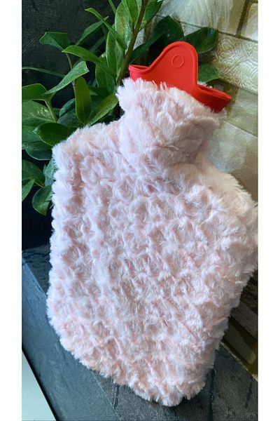 BAZNADESİGN Patterned Pink Hot Water Bag