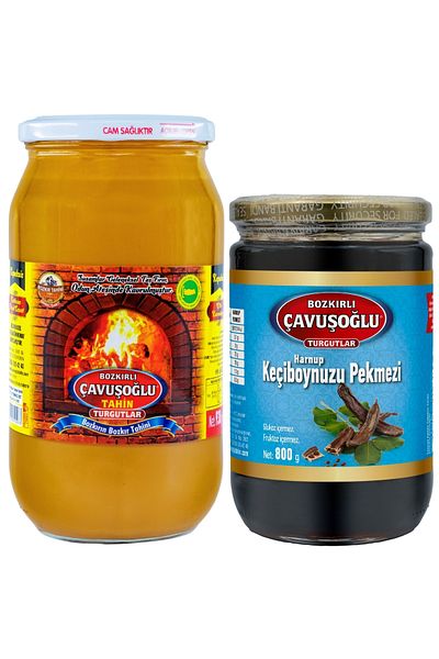 Bozkırlı Çavuşoğlu Wood Fire Steppe Tahini - 930g Molasses 800g Glass Jar