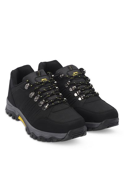 Slazenger GAVIRIO I - Ανδρικά μαύρα κίτρινα παπούτσια εξωτερικού χώρου
