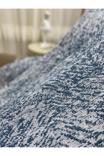 Özlü Home Canapea de lux din bumbac - Husa pentru canapea extensibila, husa pentru brate, albastru, 170x350, reversibila, anti-transpiratie
