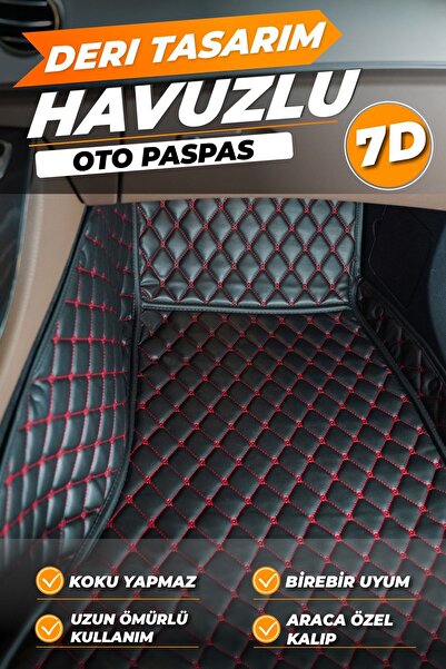 stiloto Hyundai Tucson (2021-2024) Uyumlu Özel Dikim Deri 7d Havuzlu Paspas