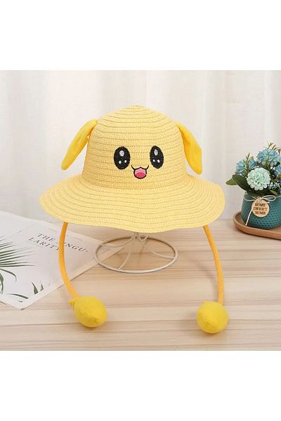 Wanderlust New Season Cute Pump Movable Straw Sun Hat Breathable Uv Protection