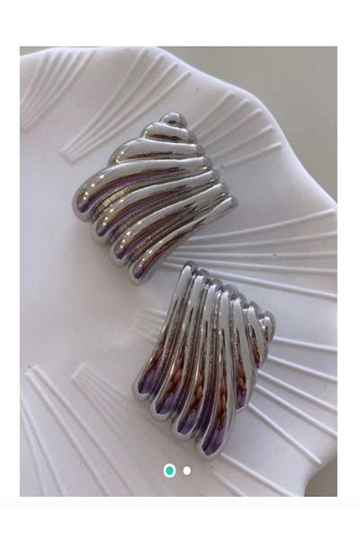 Myra Premium Hailey Wavy Nail Steel Earrings