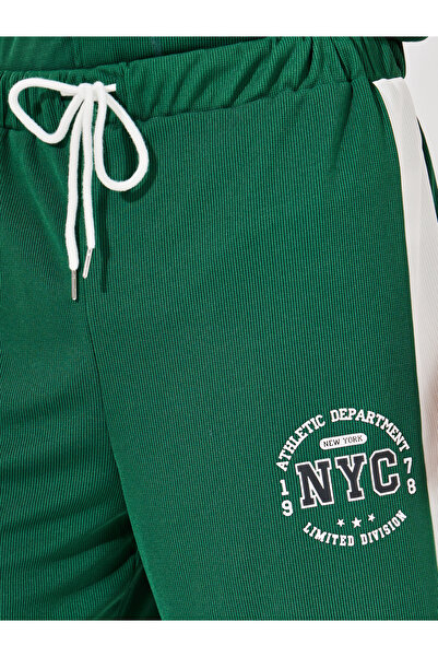 Styli Premium Waffle Knit Oversized Shorts with Logo Detail