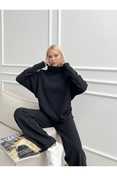 AFROGİYİM Oversize Women's Set - Turtleneck