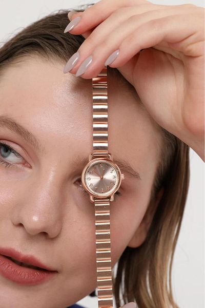 OQQO Demeter Full Rose Cord Women's Wristwatch