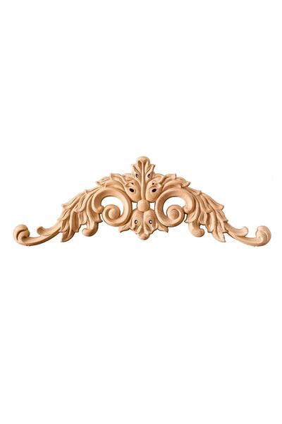 ALTIN İŞ Taç Motif Aplik Oymalı Ahşap Boyanabilir Dekoratif Aksesuar 40x13,5x...