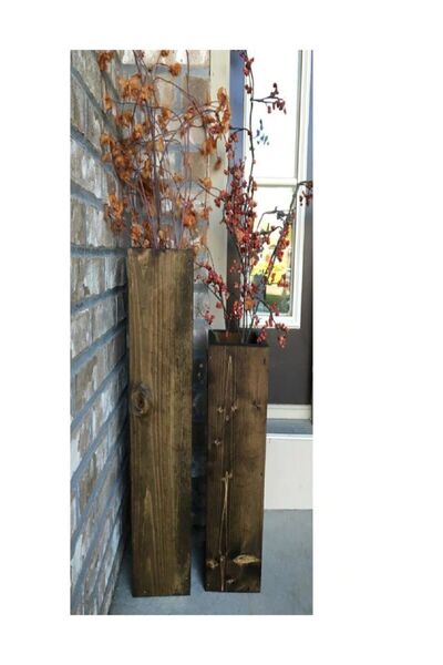 Shark Masif Ahşap Dekorotif Çiçeklik Biblo