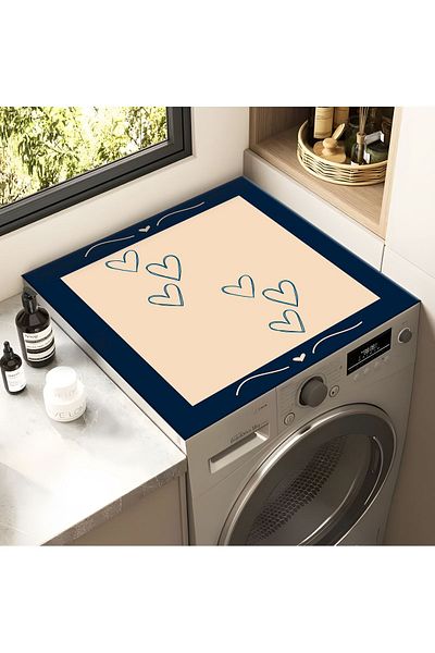 Getcarpet Κάλυμμα στεγνωτηρίου πλυντηρίου ρούχων Προστατευτικό μαξιλαράκι Υγρό ματ Αντιολισθητικό Πλένεται
