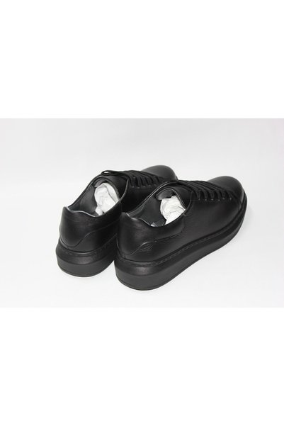Dağlı Women's Black Inner Outer Genuine Leather Casual Sports Shoes