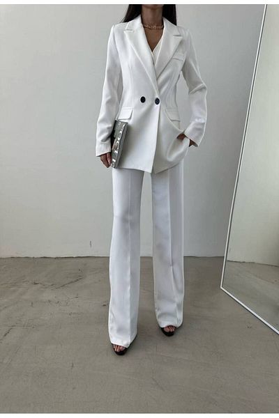 MYGİYİMİSTANBUL 3 Piece Palazzo Dress Set - Jacket, Vest and Trousers