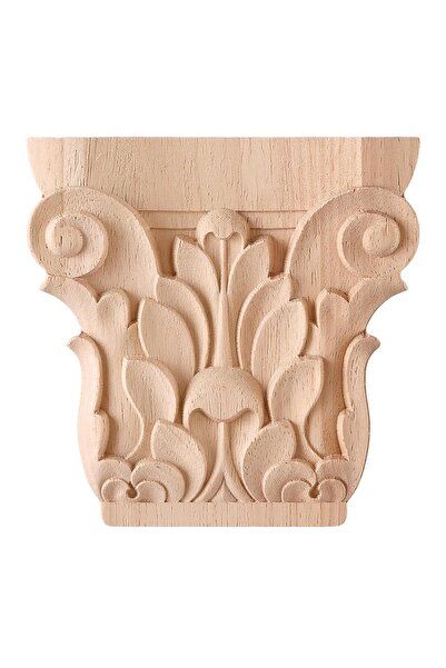 ALTIN İŞ Payanda Ahşap Oyma Işemeli Boyanabilir Dekoratif Aksesuar 8x8x1,5 Aop17