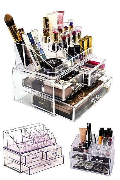 Vivart Set organizator de machiaj cu 3 sertare - Organizator pentru pensule