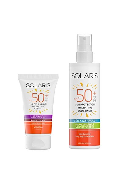 SOLARIS Leke Karşıtı Güneş Kremi Spf 50 (50 ML) Ve Güneş Koruyucu Krem Sprey ...