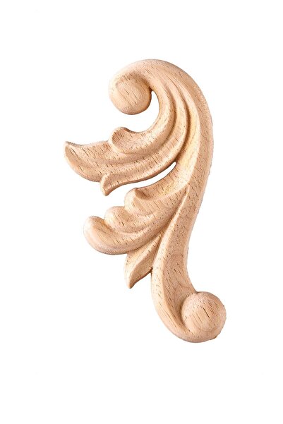ALTIN İŞ Köşe Aplik Dekoratif Aksesuar Boyanabilir Işlemeli Ahşap 12x9x0,8 Cm...
