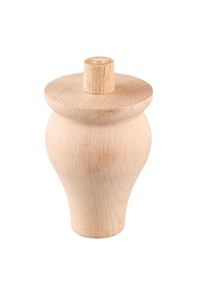 ALTIN İŞ Torna Ahşap Ayak Komidin Dresuar Koltuk Ayağı Desenli 7x7x15 Cm