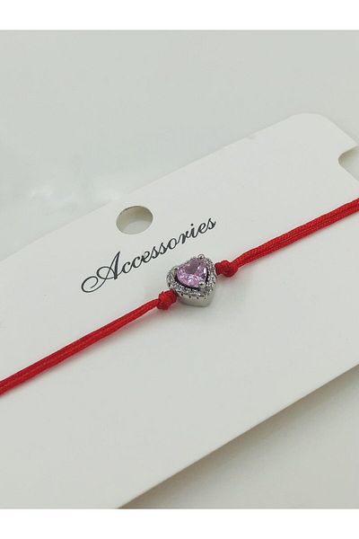 DS DİAMONDSHOP New Season Zircon Stone Heart String Bracelet - 202408970