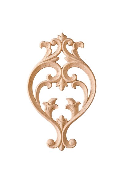 ALTIN İŞ Aplik Orta Göbek Boyanabilir Ahşap Desenli Işlemeli Dekoratif Aksesu...