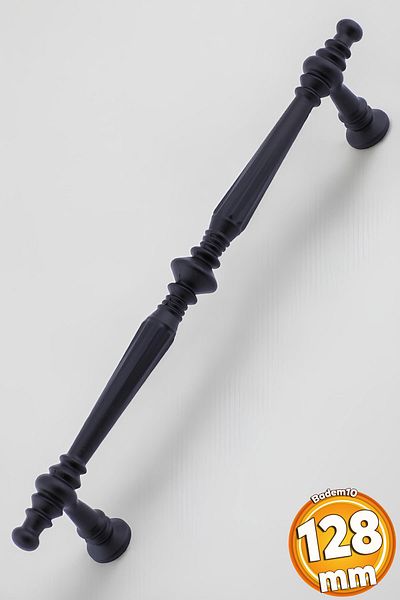 Badem10 Muse Mâner metalic negru 128 mm 12,8 cm Mobilier Bucătărie Sertar Dulap Dulap Mânere Capac Mâner