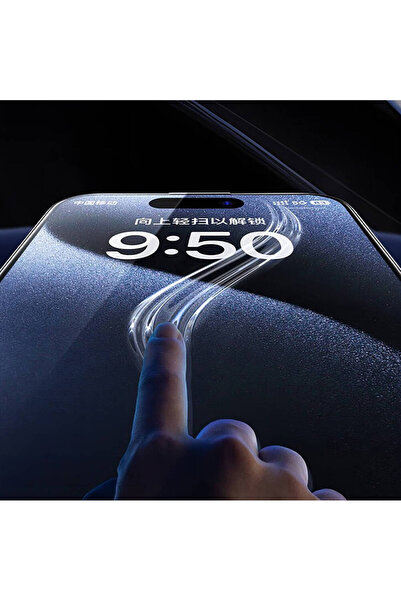 WIWU iPhone 15 Pro Max Wiwu SQ-008 Oleofobik Easy Install Temperli Cam Ekran Koruyucu Uygulama Aparatlı