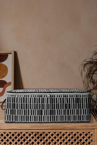 ADARYA HOME Τύπος βάσης καναπέ-κρεβάτι 6 θέσεων Αποθήκευση ρούχων μαξιλαριού - Μοτίβο ζέβρας κάτω από τη βάση (ΑΝΘΡΑΚΙΤΗΣ)