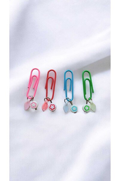 nasclaycollection Set de 4 mini semne de carte pentru cărți cadou cu flori