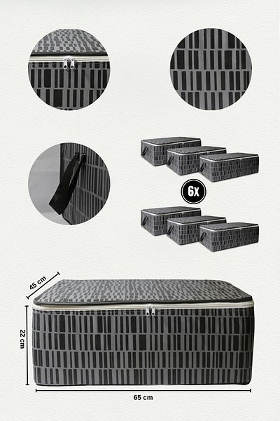ADARYA HOME Τύπος βάσης καναπέ-κρεβάτι 6 θέσεων Αποθήκευση ρούχων μαξιλαριού - Μοτίβο ζέβρας κάτω από τη βάση (ΓΚΡΙ)