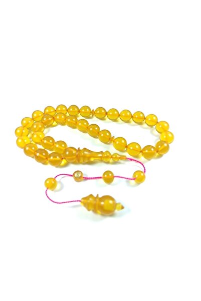 İskeçe Tesbih 0,6 Transparent Delim Squeeze Amber - Ebu Şems Master Semnat Si...