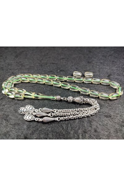 İskeçe Tesbih 19.03 Гр. Срібний кулон з бурштиновими краплями - Крапля води 5242