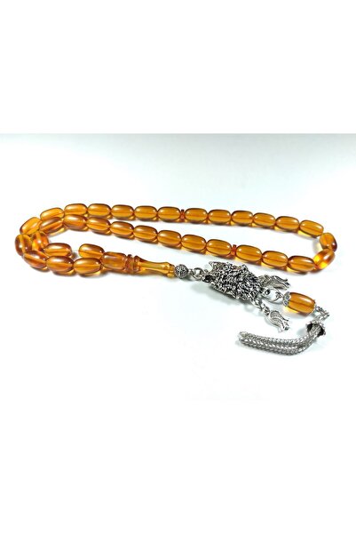 İskeçe Tesbih Γερμανικό 0,6 Delim Silver Tassel Combination Crimping Amber Ce...