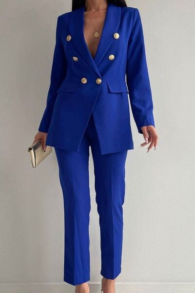 MYGİYİMİSTANBUL Belted Jacket Trousers Set