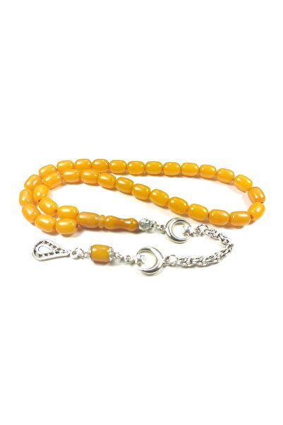 İskeçe Tesbih Chihlimbar cu ciucuri dublu șlefuit și lustruit cu finisaj argi...