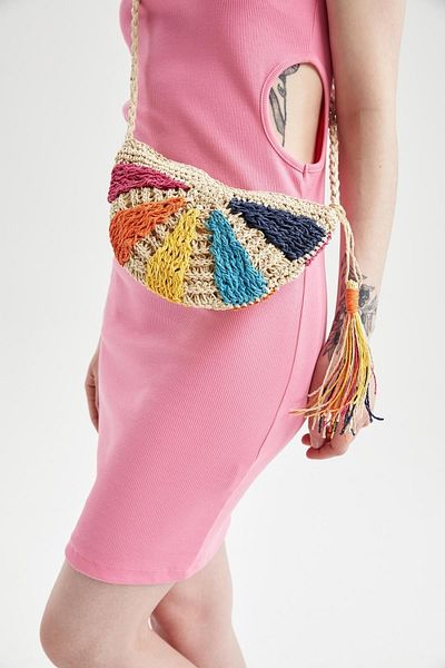 DeFacto Geantă crossbody pentru femei din paie - W7280azns