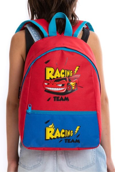 Superbag Boy's Kindergarten Bag Racing Car Patterned Backpack Nursery Bag