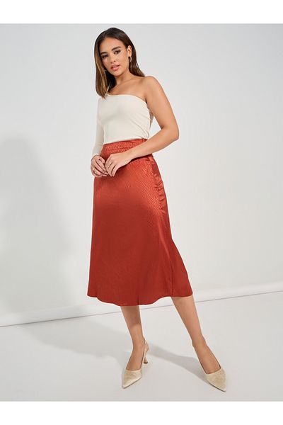 Causey By Styli Jacquard Midi Skirt