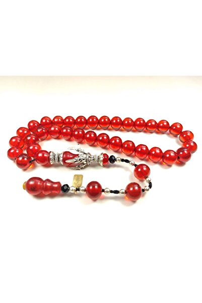 İskeçe Tesbih Подписано от майстор Зейн - бронзов Накаш и огнен кехлибар, сер...