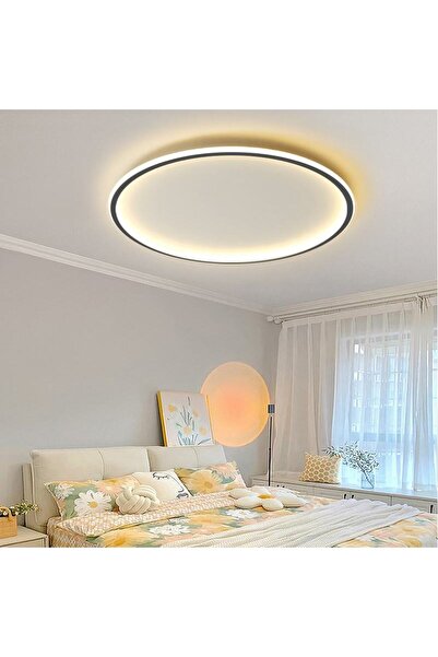 Ledmi Lighting 50cm Yuvarlak Çift Yön Aydınlatmalı Kumandalı 3 Renk Tavan Avizesi