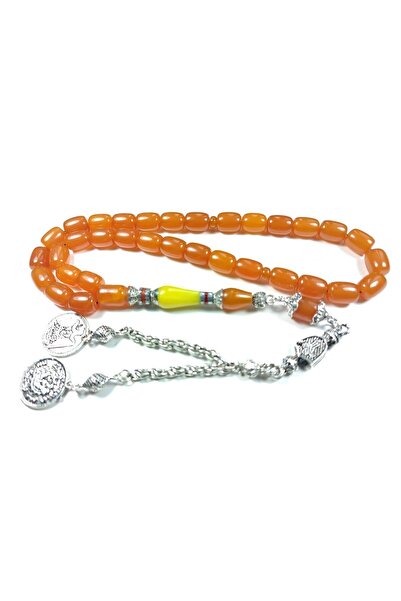 İskeçe Tesbih 925 проба срібний наккаш - з бахромою та пресованим бурштином, ...