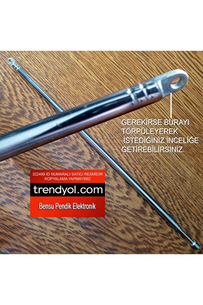 Powermaster 22cm Radyo Anteni 22 Cm Radyo Anteni Teleskopik Anten Çubuk Anten...