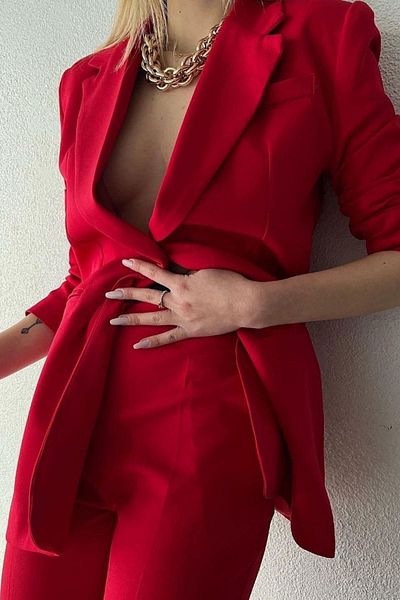 MYGİYİMİSTANBUL Blazer Jacket and Trousers Set