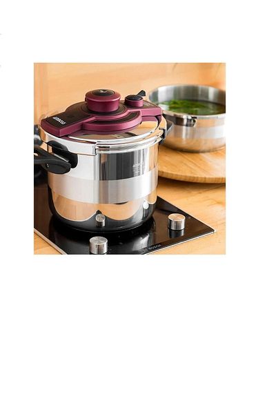 Amboss Amethyst Matic 2-Piece Pressure Cooker, 3.5 lt + 7 lt, Burgundy Color,AME-4134